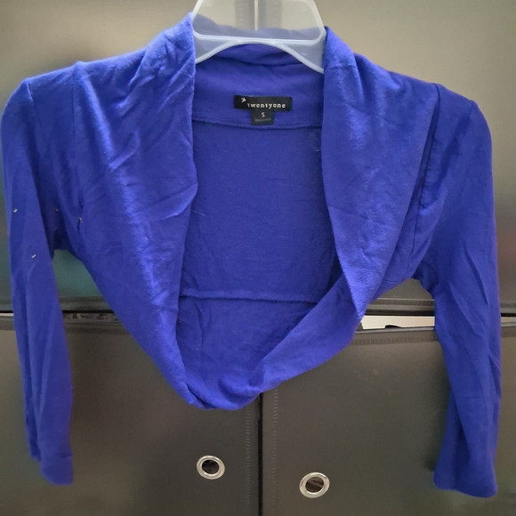 twentyone Sweaters - Twentyone SMALL Royal Blue Cardigan
